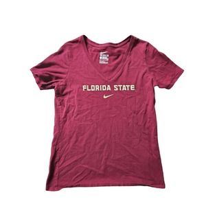 Nike Womens Florida State Athletic Cut V Neck T Shirt Size L